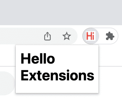 hello world extension