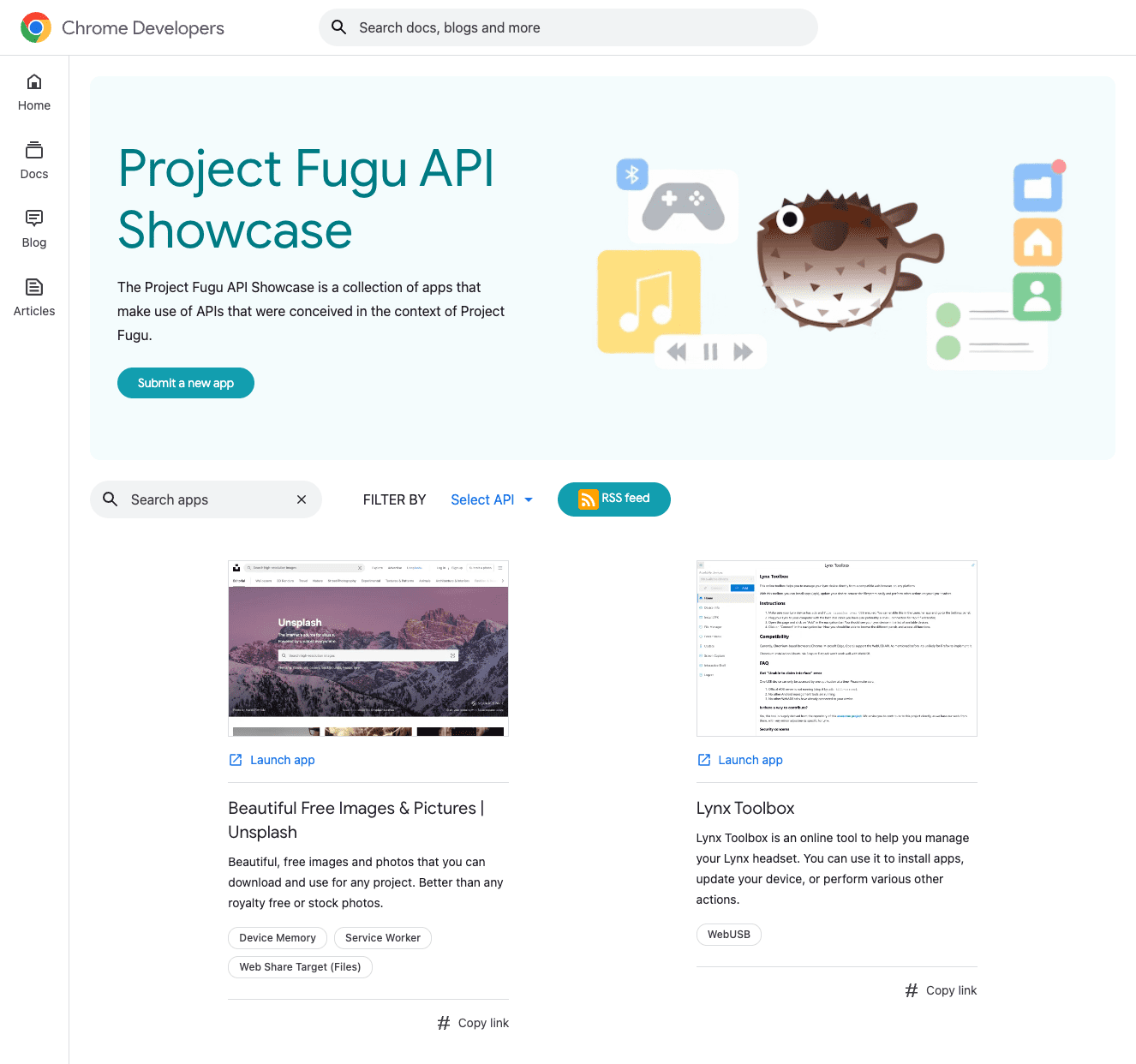 Project Fugu API Showcase