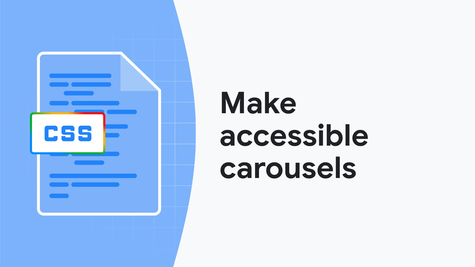 Make accessible carousels