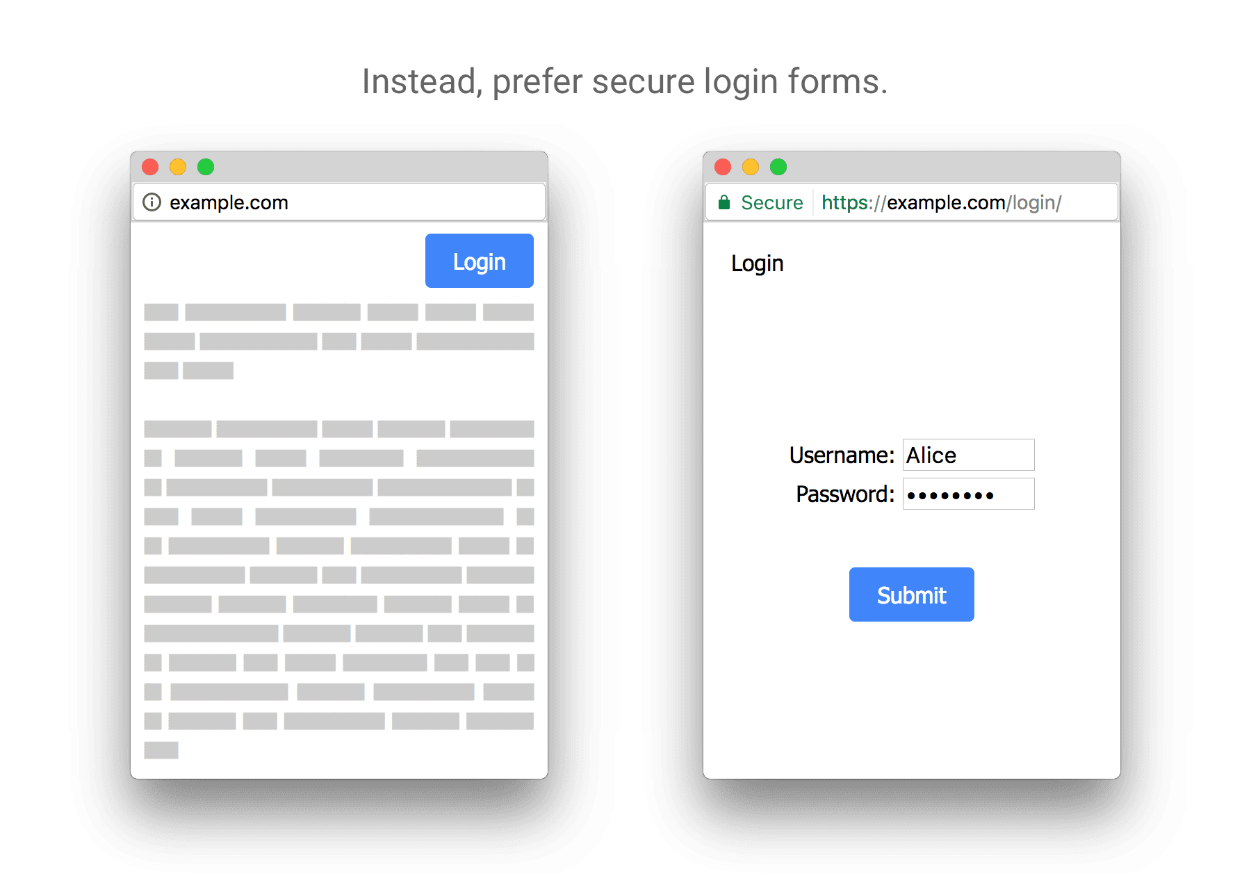 Esempio di accesso HTTPS tramite HTTPS.