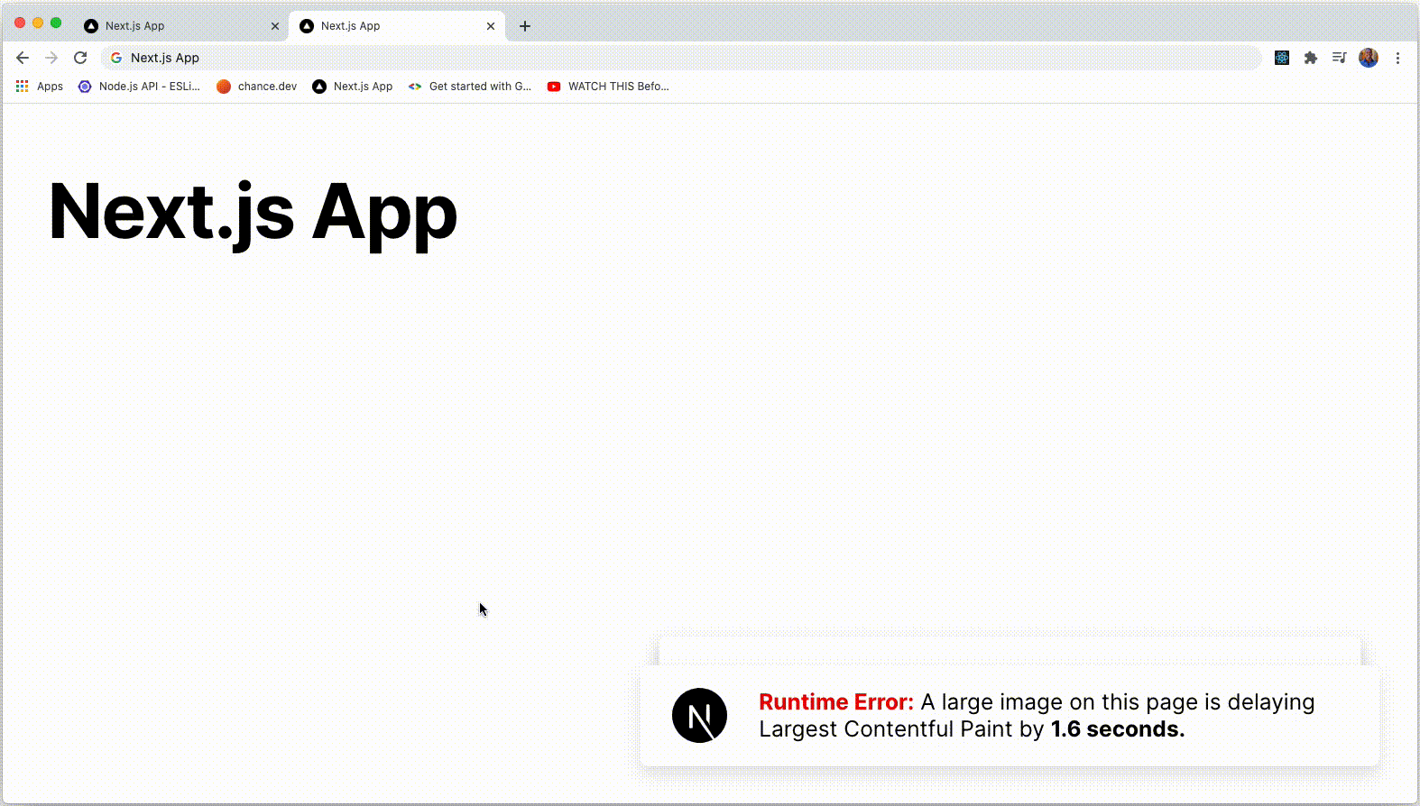 Errori visualizzati tramite popup