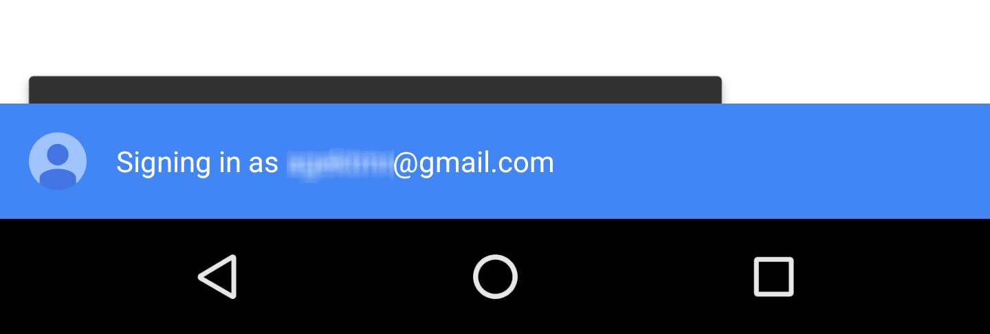 عندما يتم تسجيل دخول المستخدم تلقائيًا، سيظهر إشعار على الشاشة.