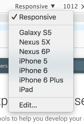 Device Mode dropdown.