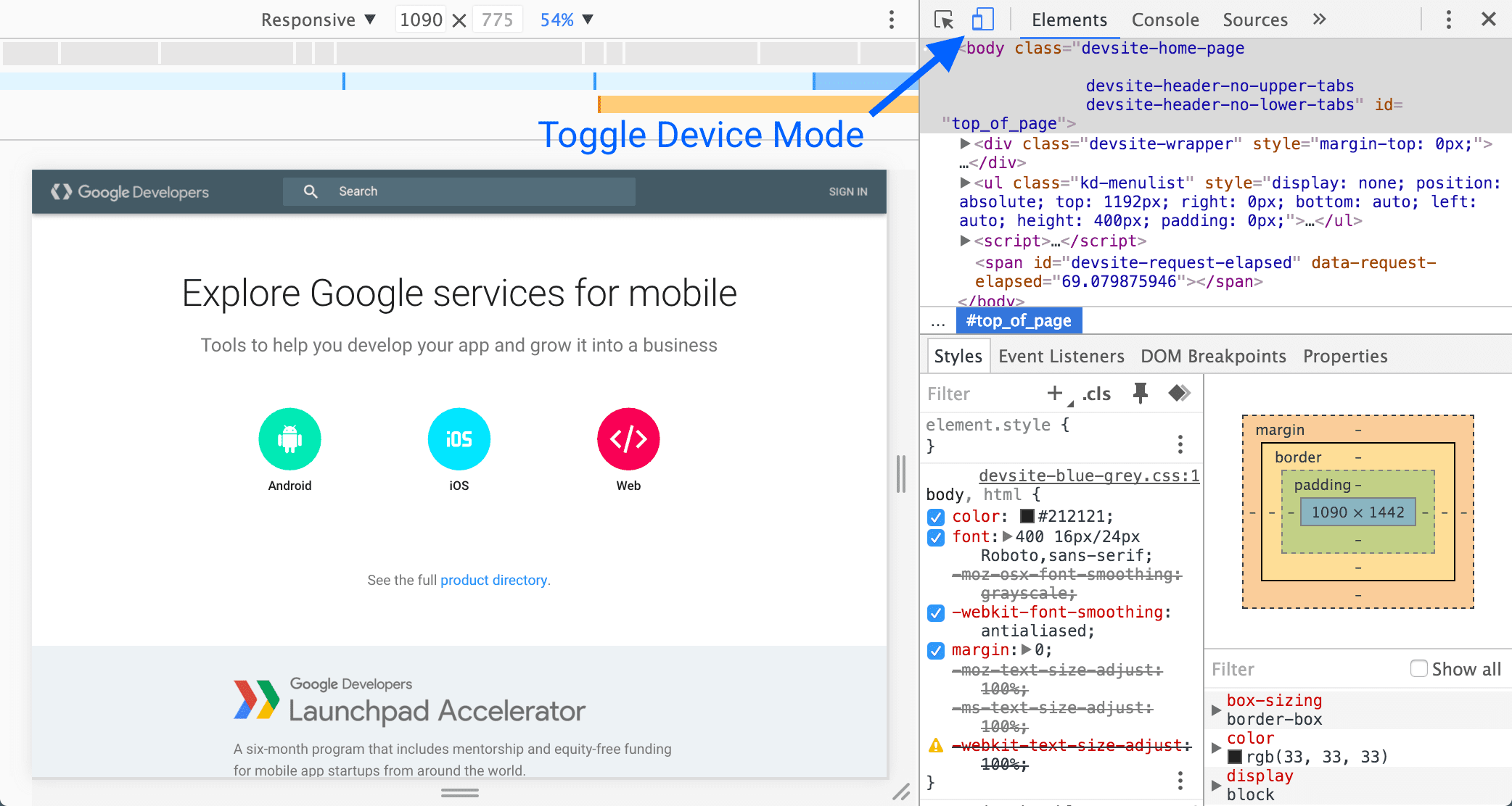 Nuevo modo de dispositivo.