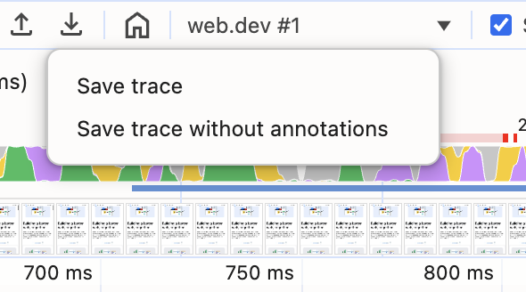 Enregistrer une trace avec des annotations