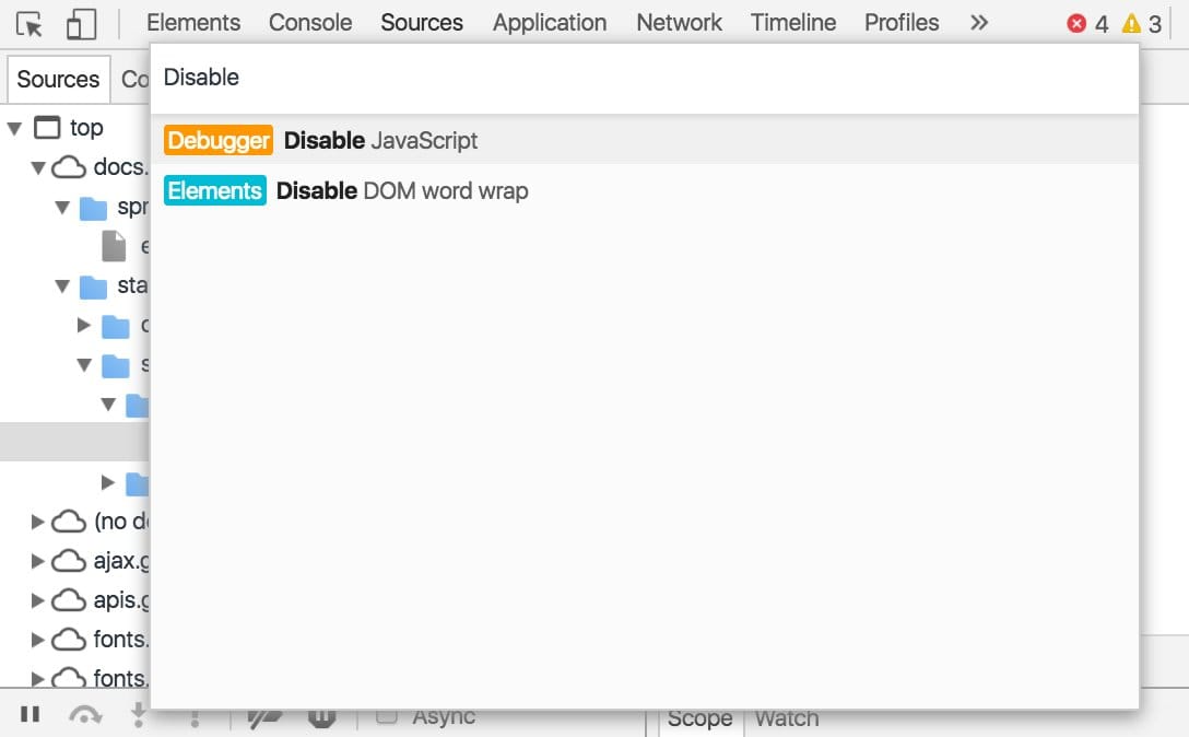 停用 JavaScript。
