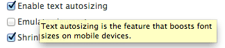 Descrizione comando Ridimensionamento automatico del testo