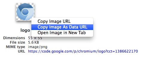画像をデータ URL としてコピー