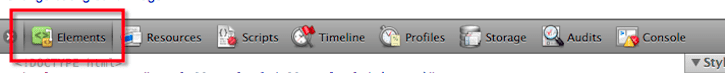「Elements」分頁。