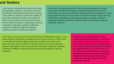 Przykład starego układu Flexbox