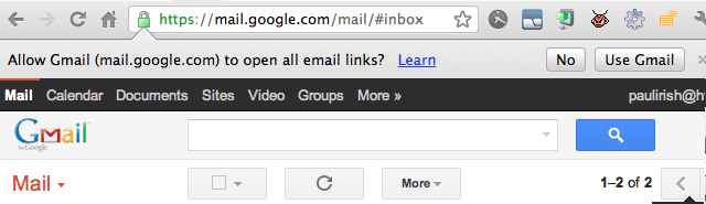 ใช้ภาพหน้าจอป๊อปอัปของ Gmail