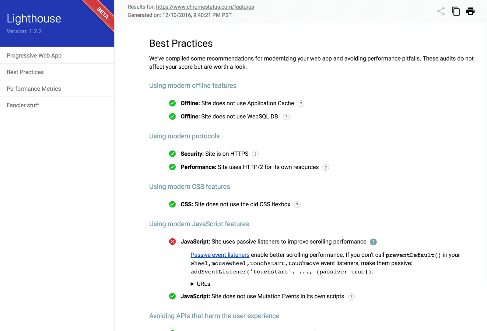 Implementa mejores prácticas recomendadas para la Web.