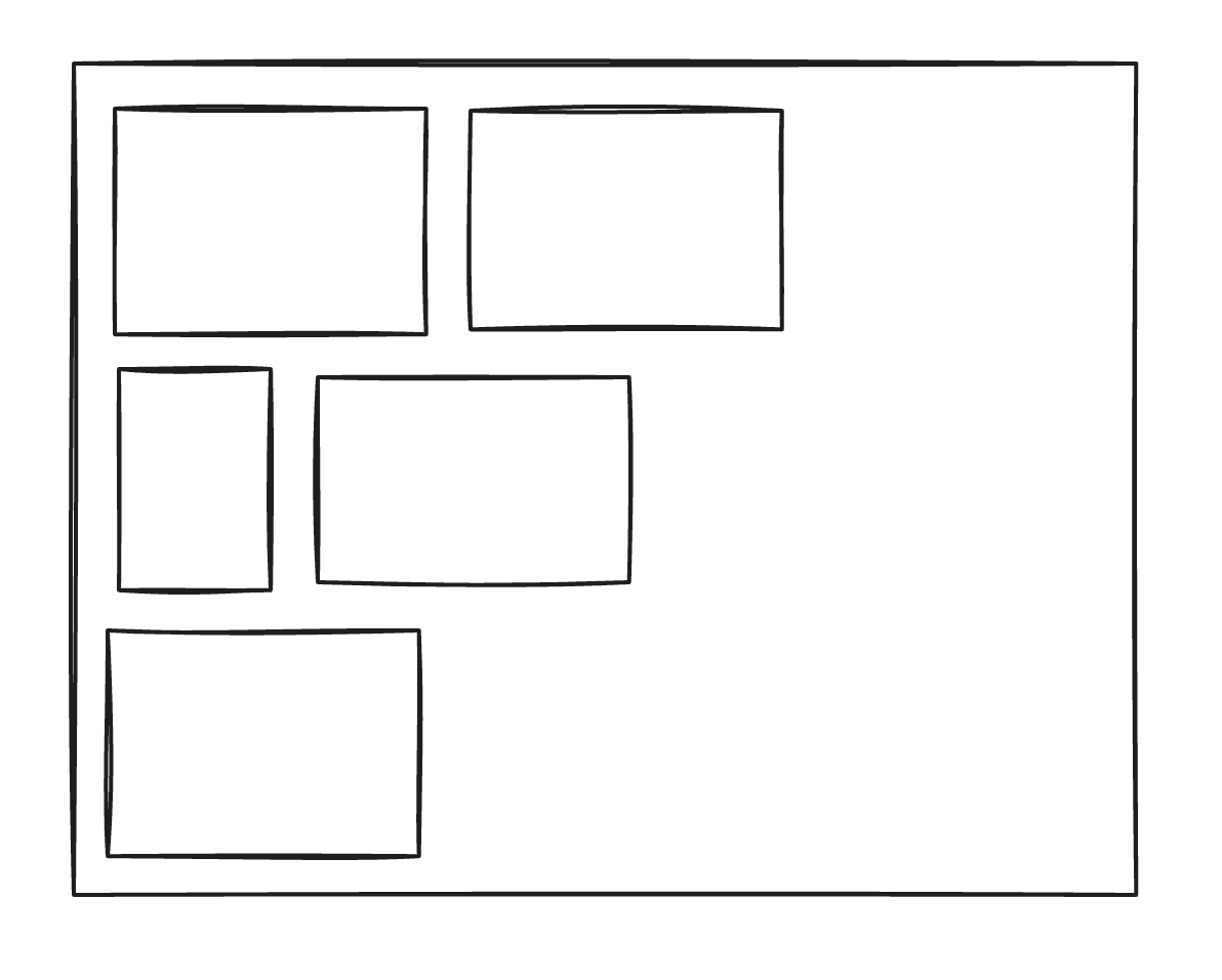 A layout with rows, the items filling rows do so with no gaps.