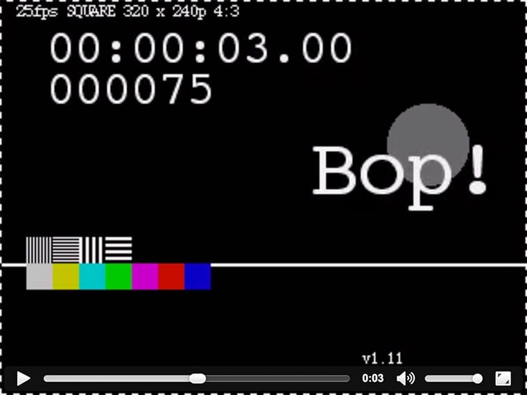 Screenshot of video played back using the MSE API.