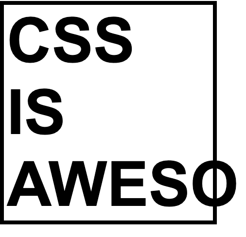 テキスト CSS 付きの正方形のボックスは、素晴らしいテキストが箱から出てくるので、