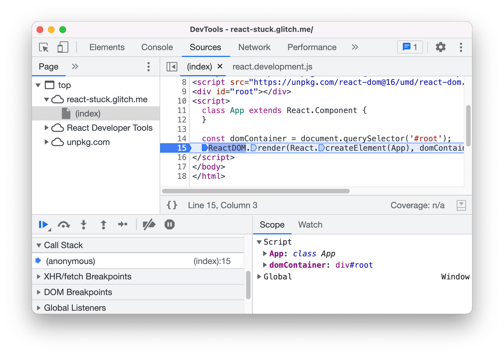 Improved reloading at breakpoint