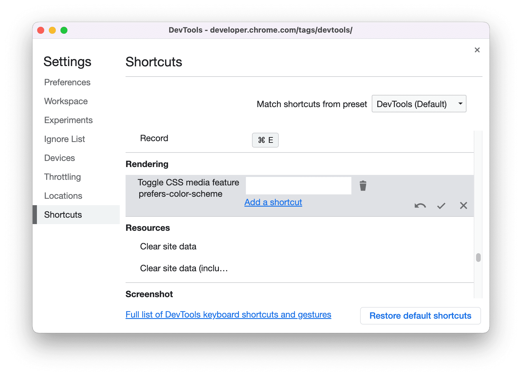 Toggle light and dark themes with keyboard shortcut.