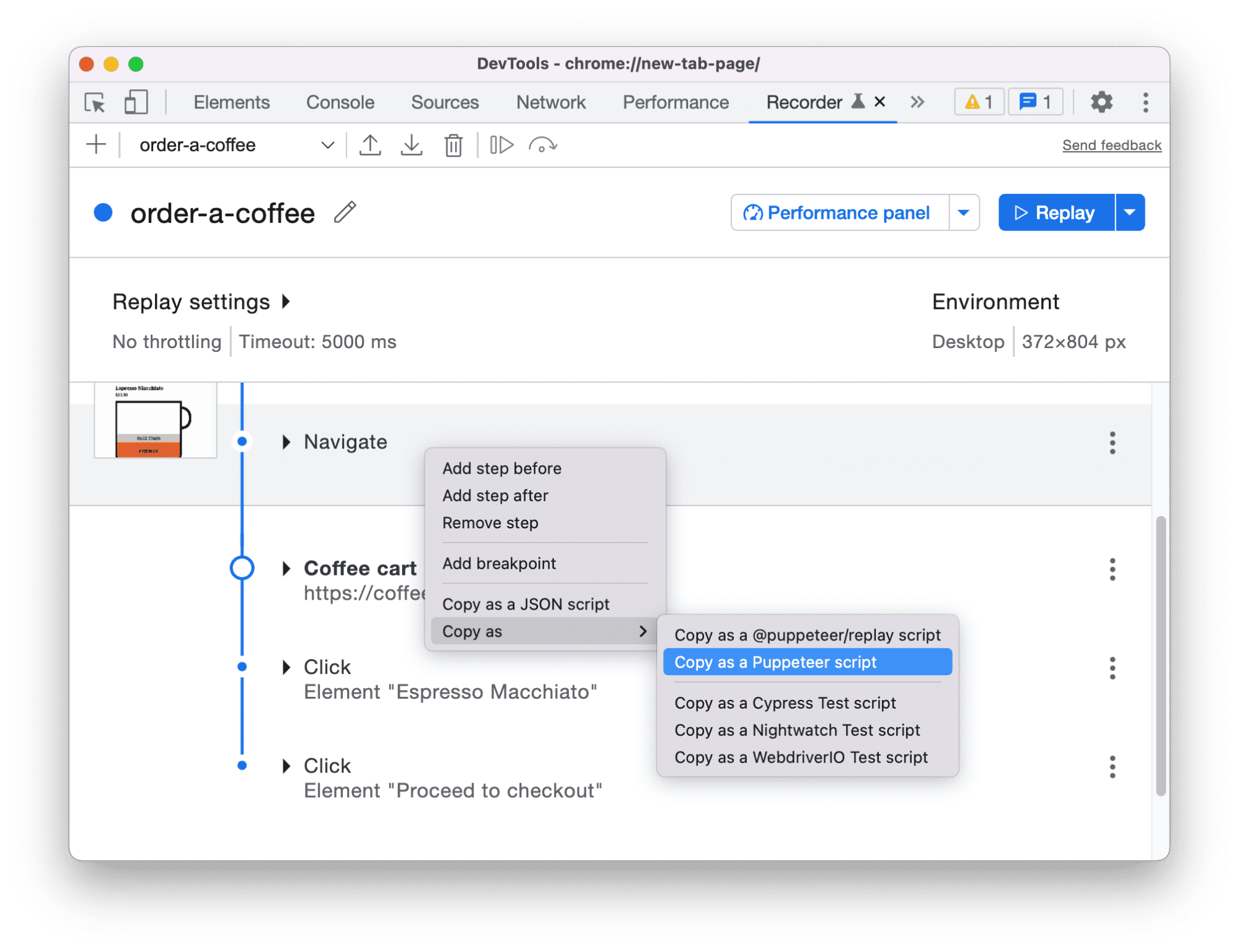 [Recorder] パネルに新しいコピー オプションが追加されました。