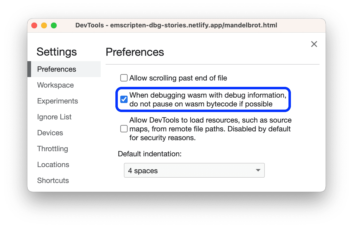 新設定位於「偏好設定」的「來源」中。