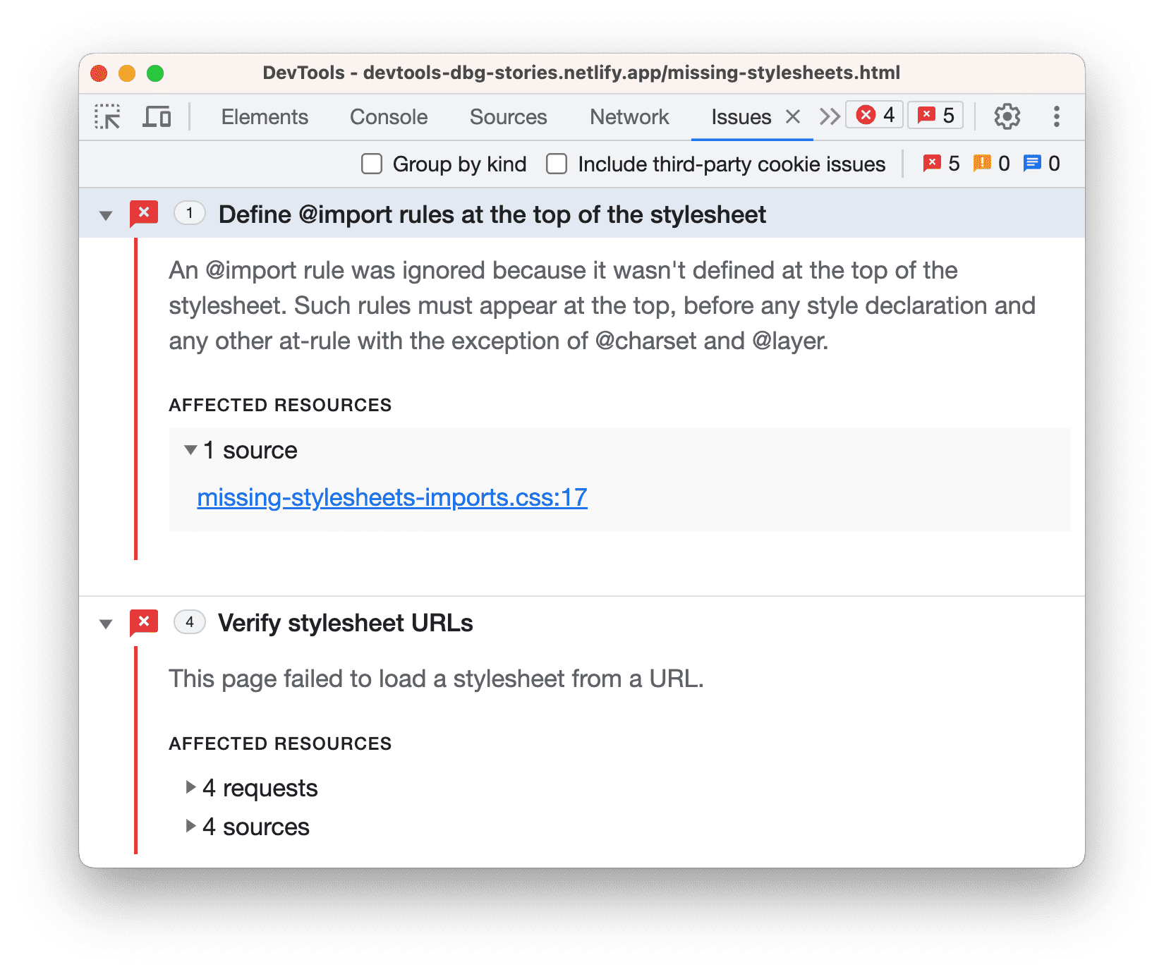 Раздел «Проблемы» со ссылками на источники и запросы.