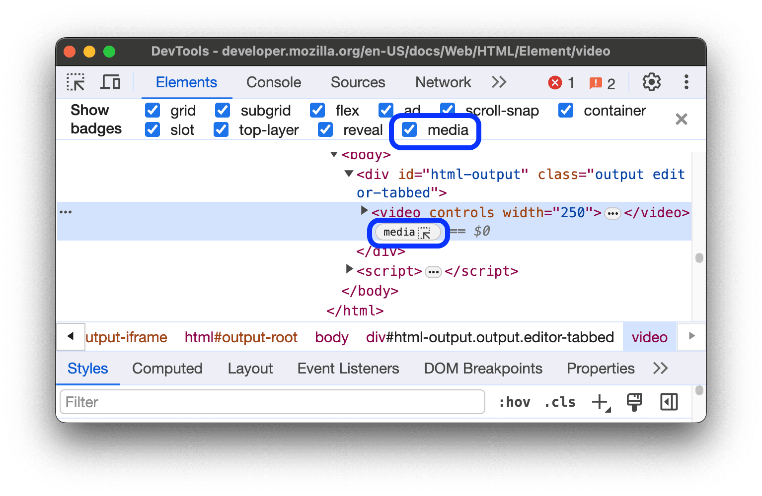 نشان رسانه جدید برای برچسب‌های صوتی و تصویری فعال شد.