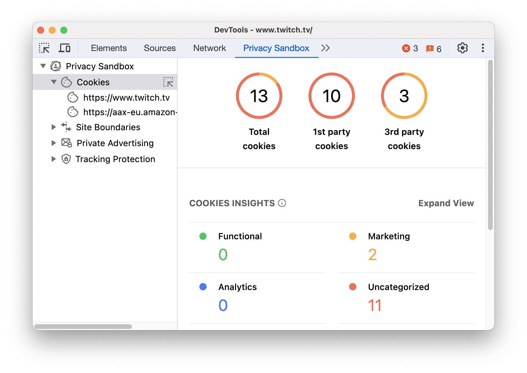 Lo strumento di analisi di Privacy Sandbox.