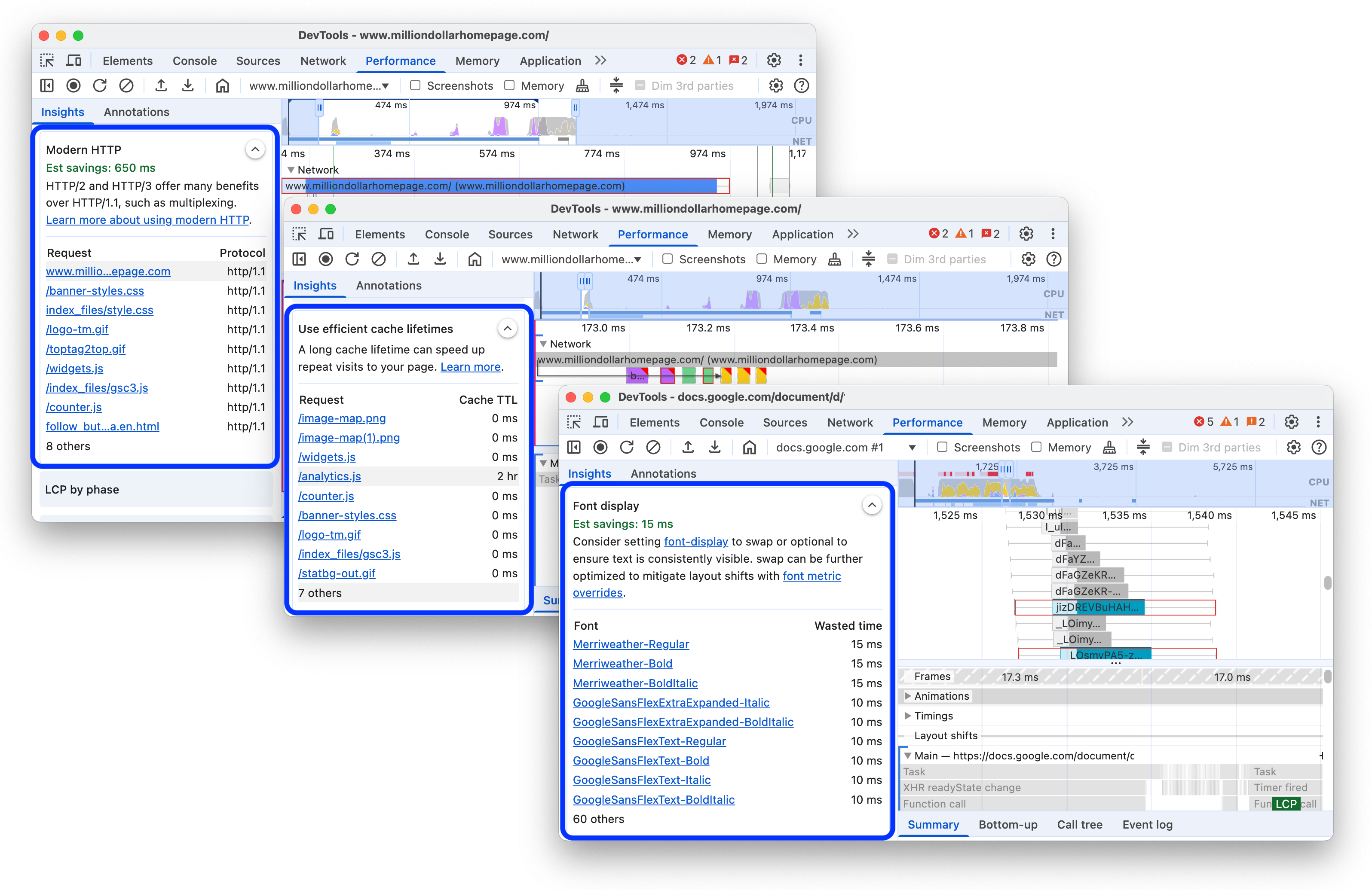Drei neue Statistiken auf dem Tab „Statistiken“