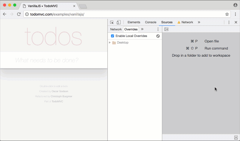 Mantenere una modifica CSS tra i caricamenti pagina con gli override locali.