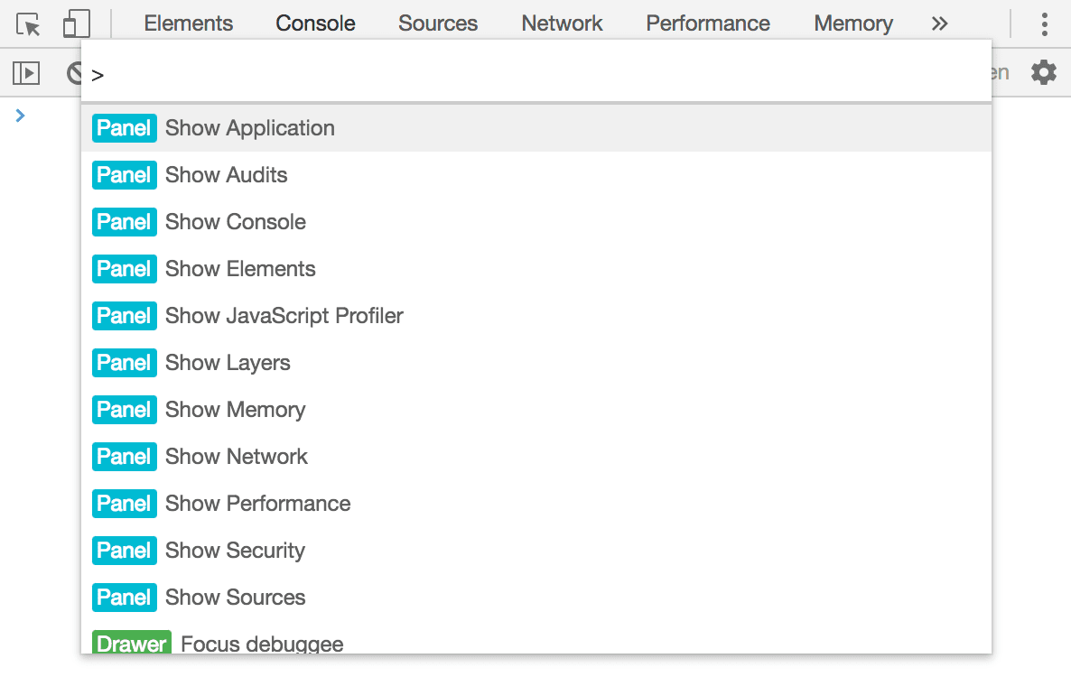 Menu de commandes