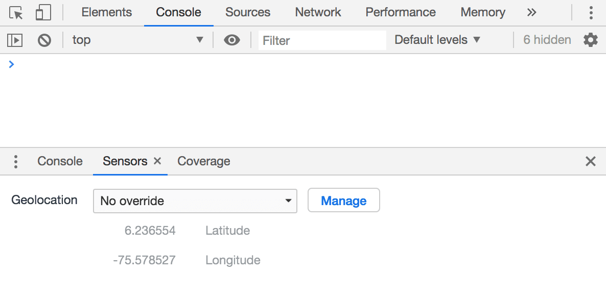 علامة التبويب "أدوات الاستشعار"