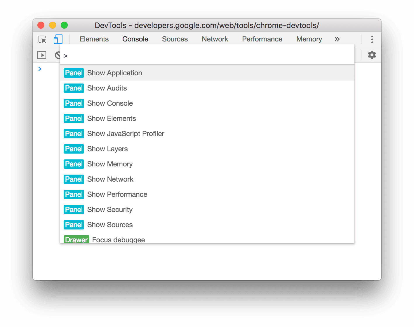 Le menu Commandes