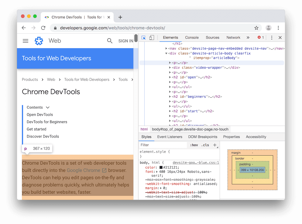 Een minimalistische tooltip.
