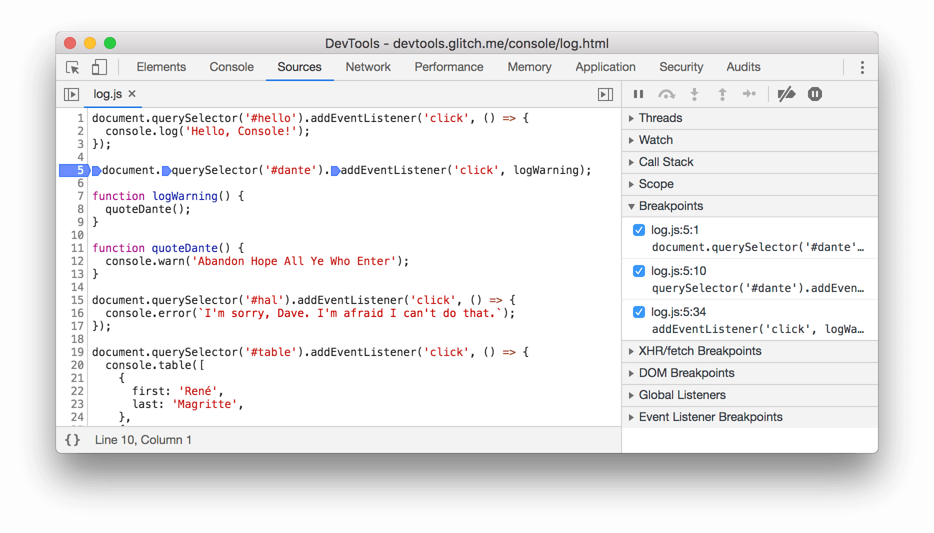ลักษณะการทำงานใหม่ มีรายการ 3 รายการในแผงเบรกพอยท์