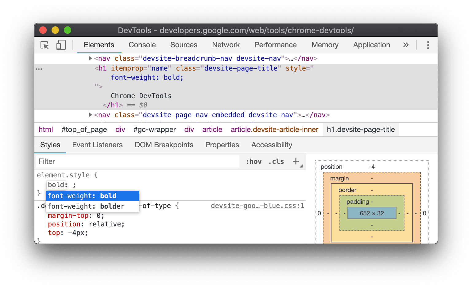 「太字」と入力すると、スタイルペインに「font-weight: bold」と自動的に入力されます。