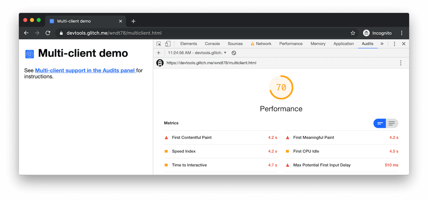 Le score de performance initial est de 70.