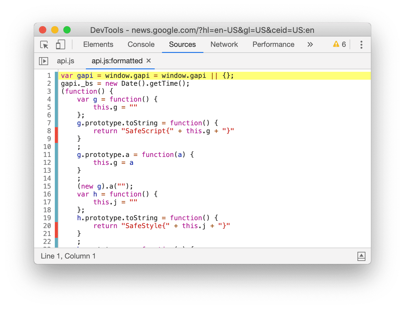 Данные о покрытии отображаются на панели «Источники».