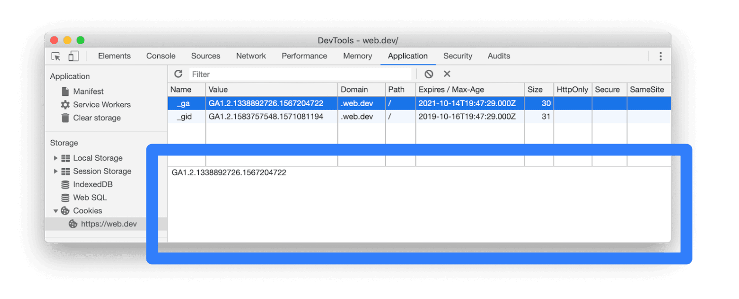 De waarde van een koekje bekijken.