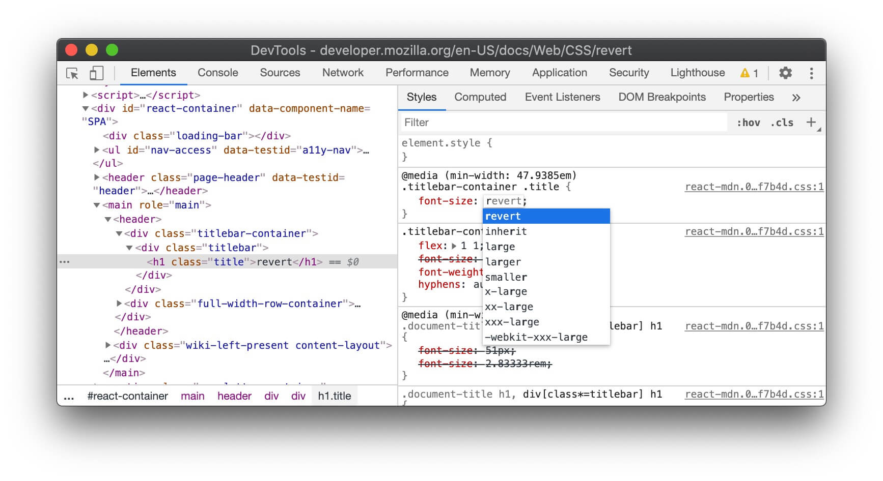 Установка значения свойства, которое будет возвращено к исходному значению.