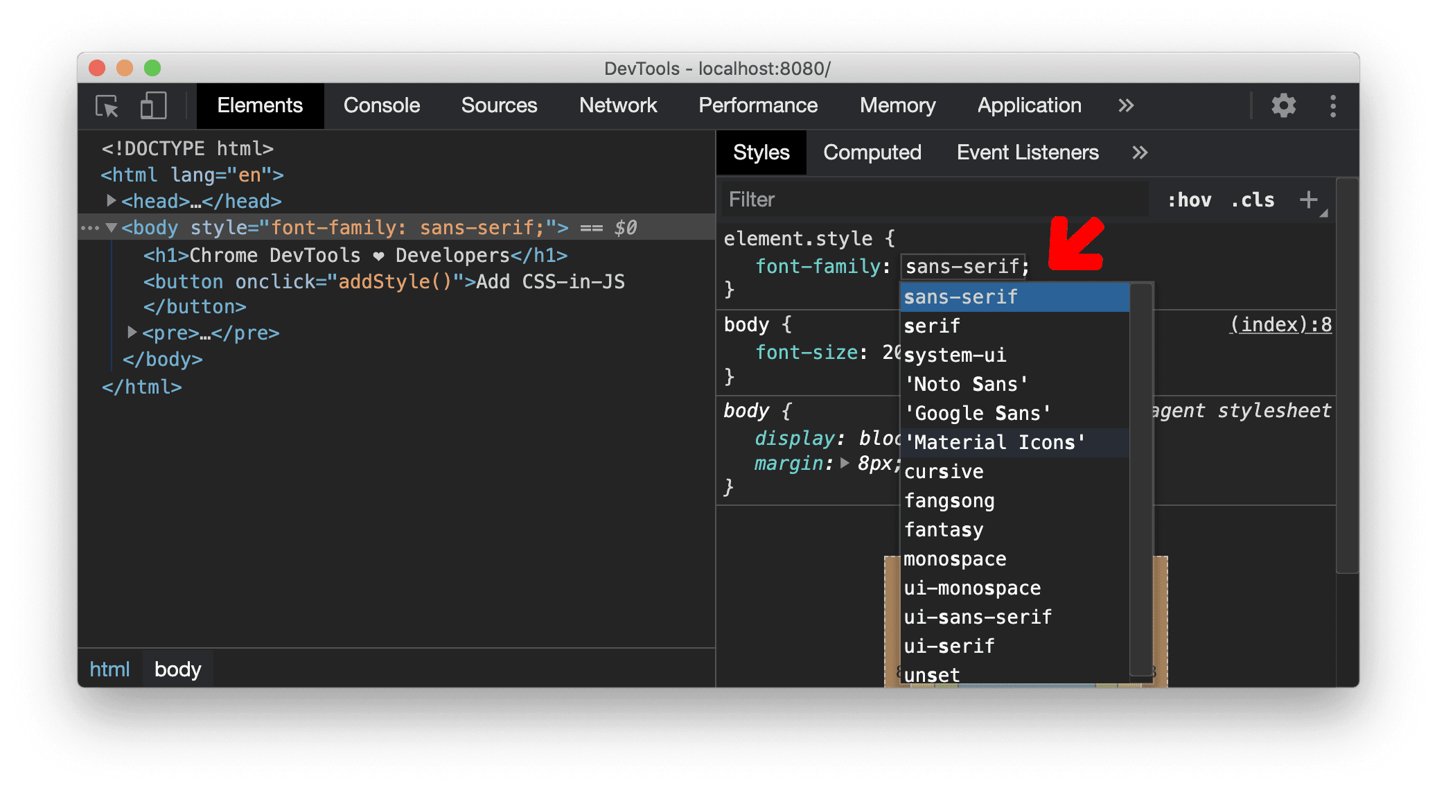 เติมข้อความอัตโนมัติสำหรับแบบอักษรที่กำหนดเอง