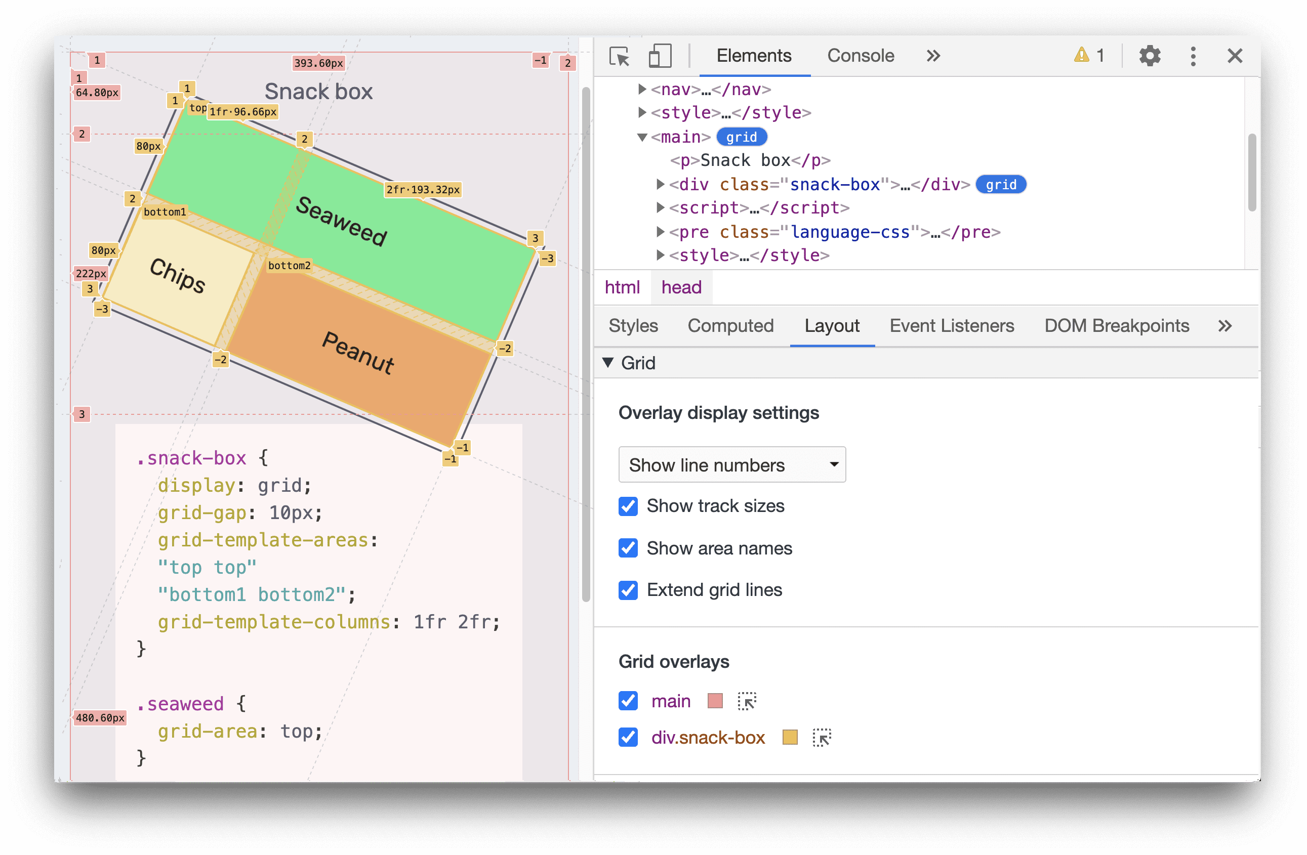 CSS grid debugging