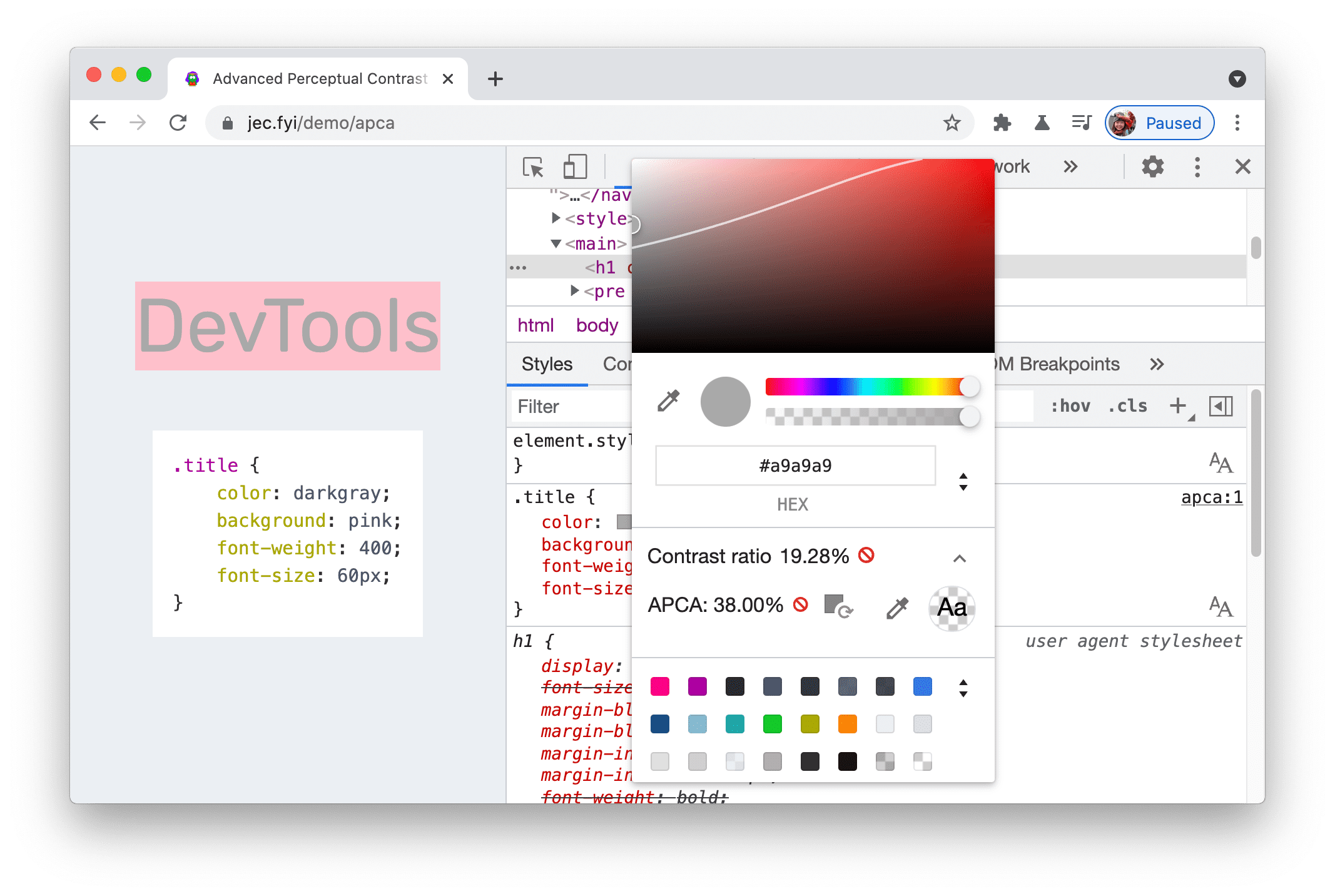 APCA في "علبة الألوان"