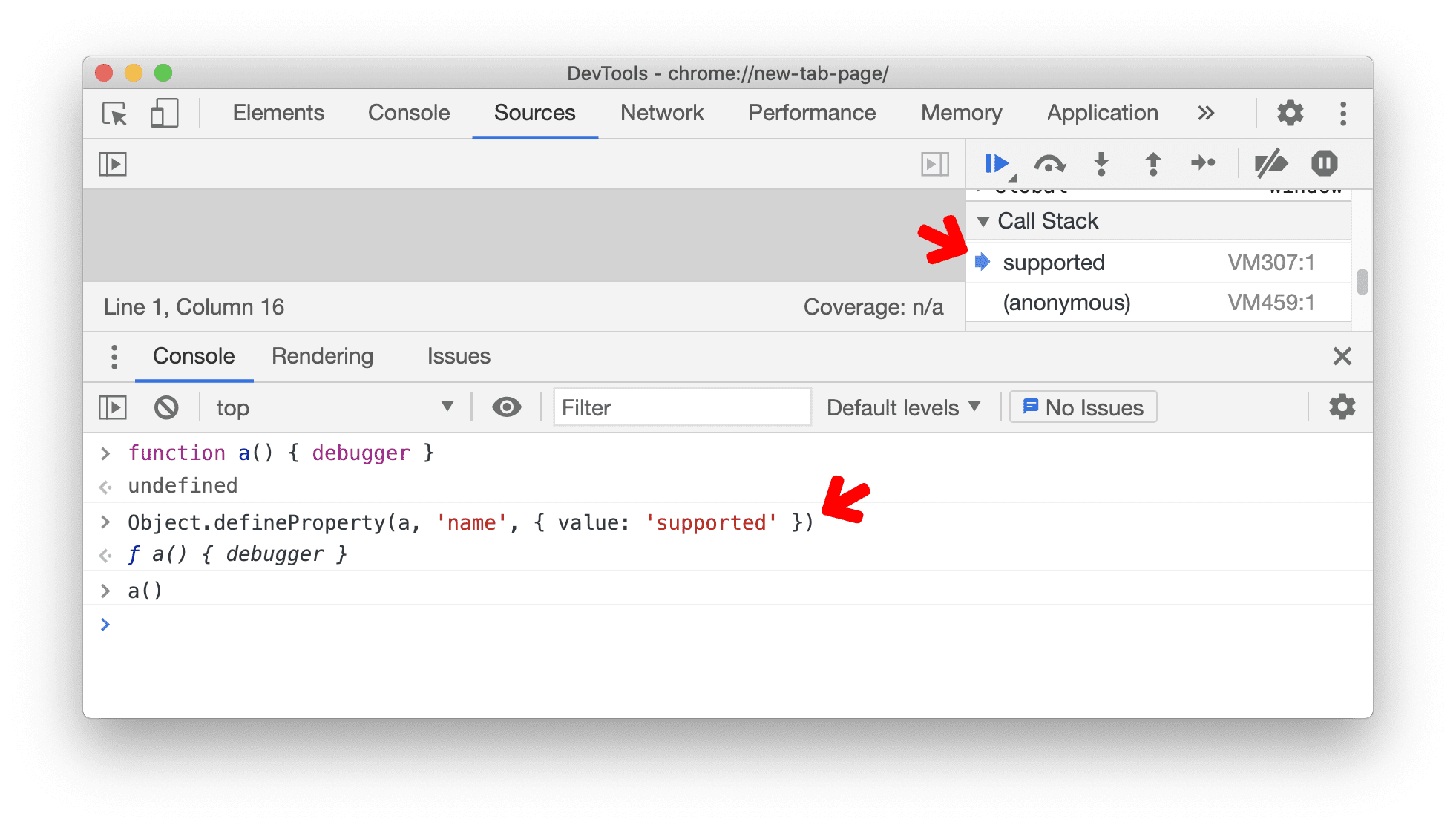 Przykładowe użycie nazwy