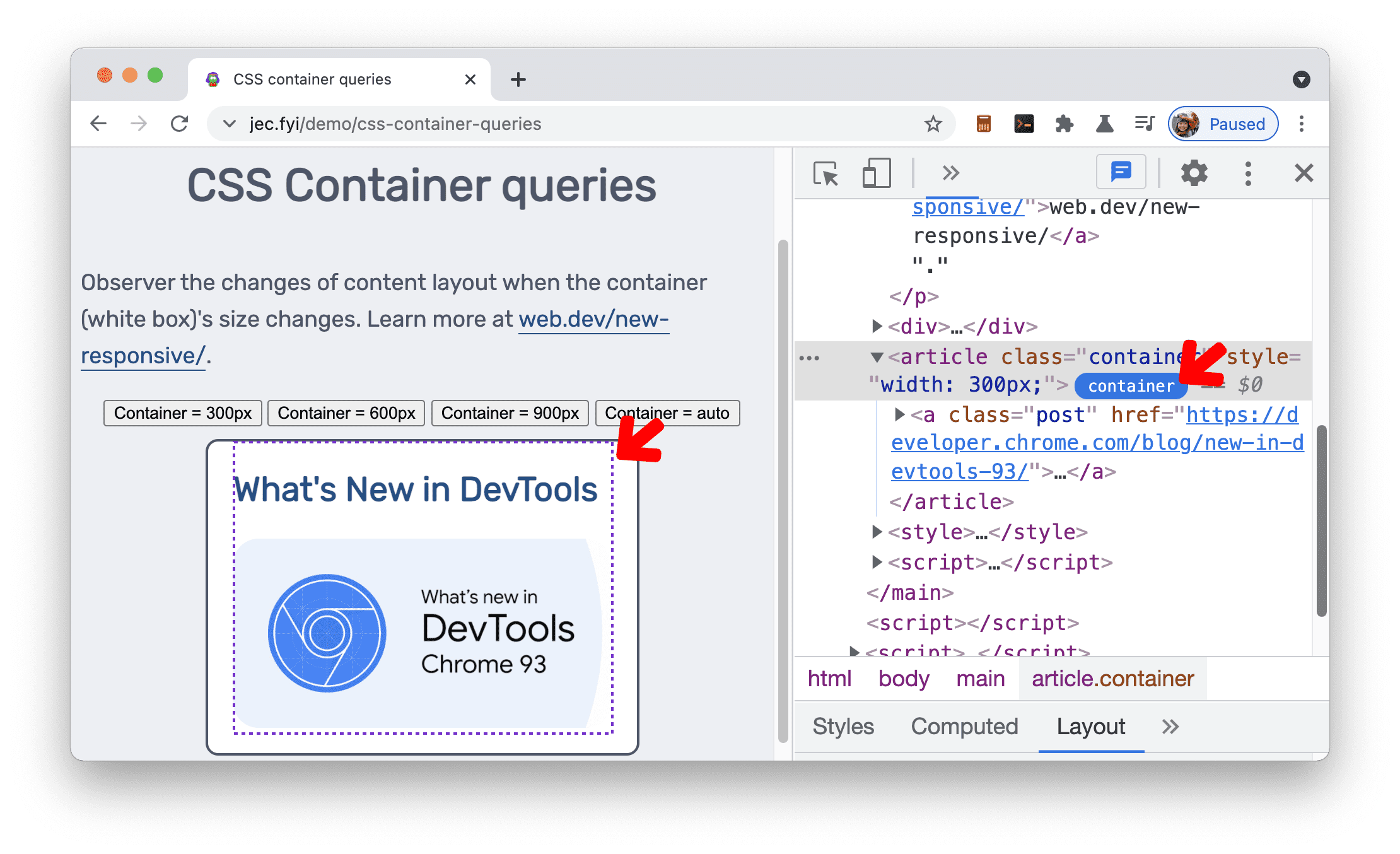 Emblem für CSS-Containerabfragen