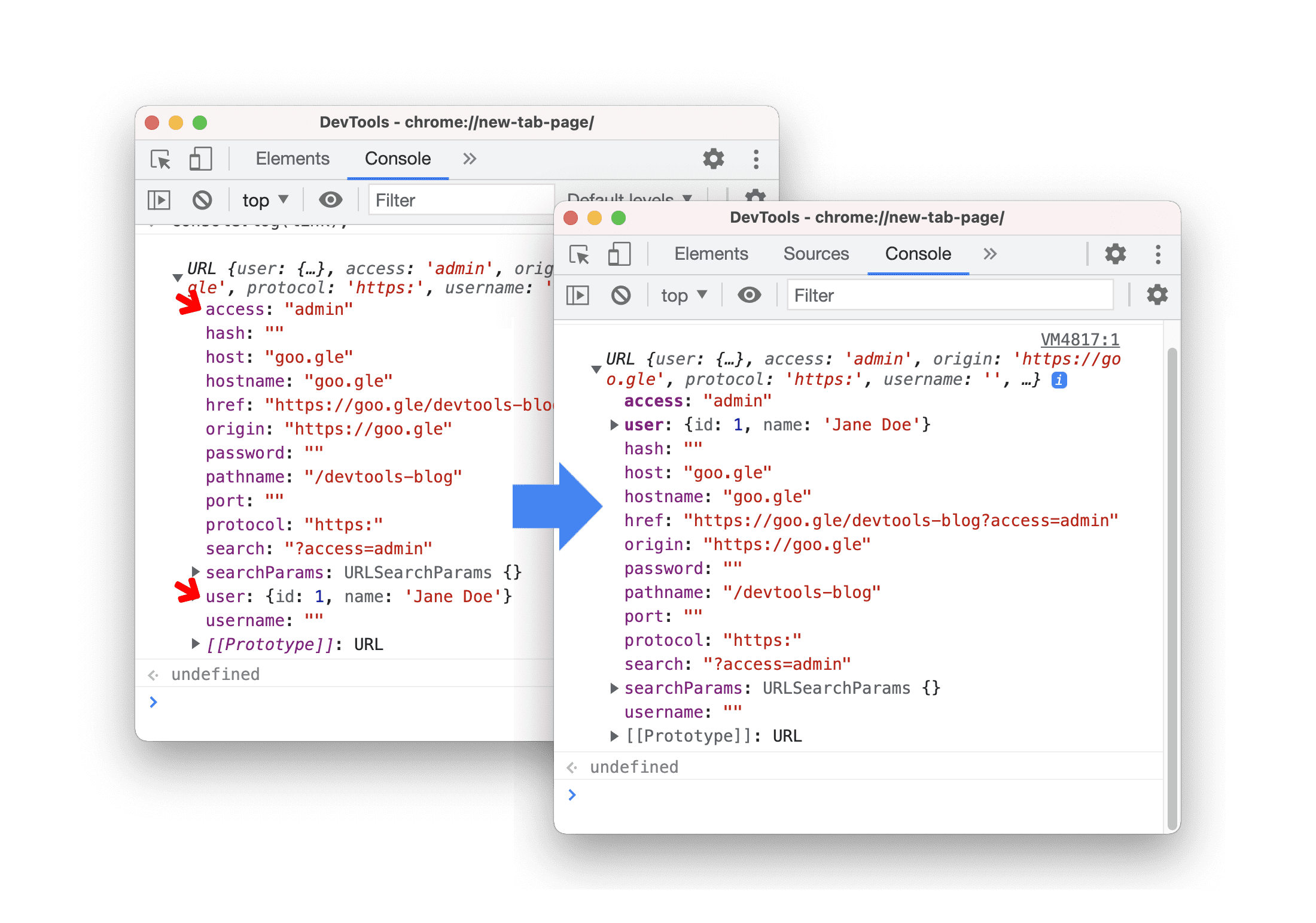 Các thuộc tính của riêng bạn sẽ được in đậm và sắp xếp trước