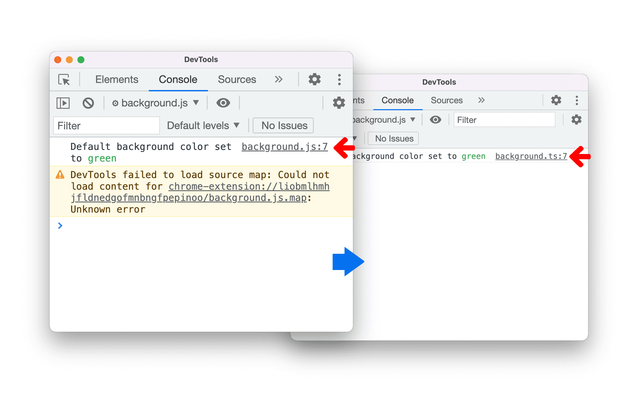 Déboguer l&#39;extension Chrome avec des fichiers de carte sources