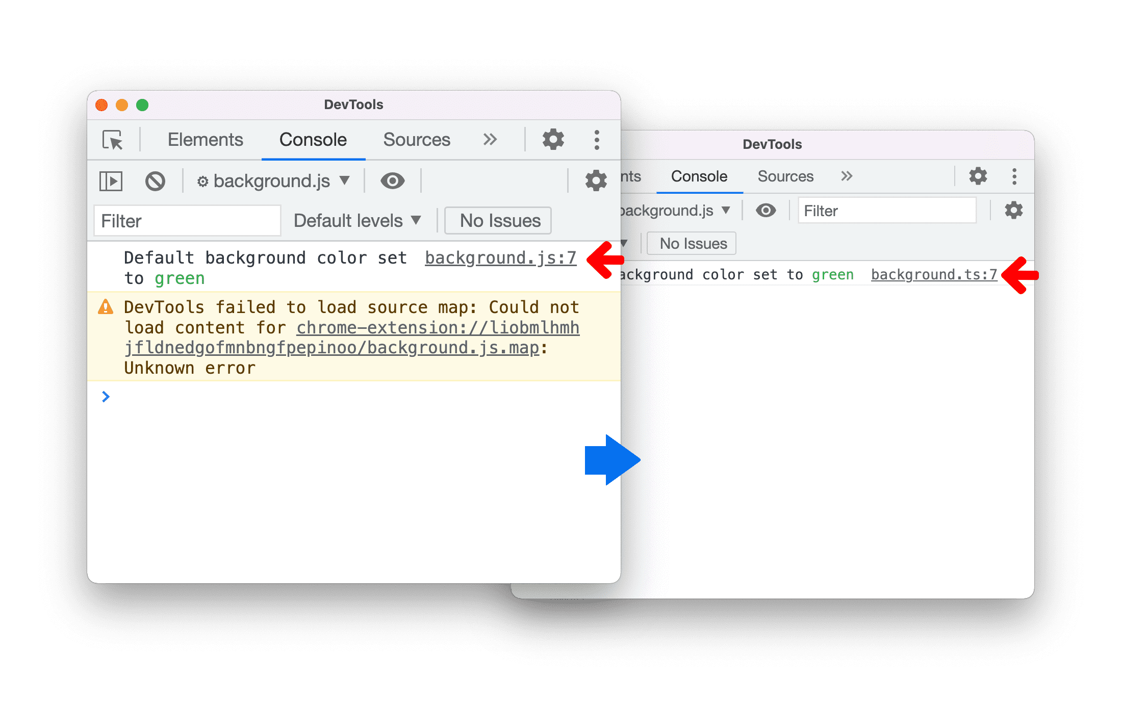 Melakukan debug ekstensi Chrome dengan file peta sumber
