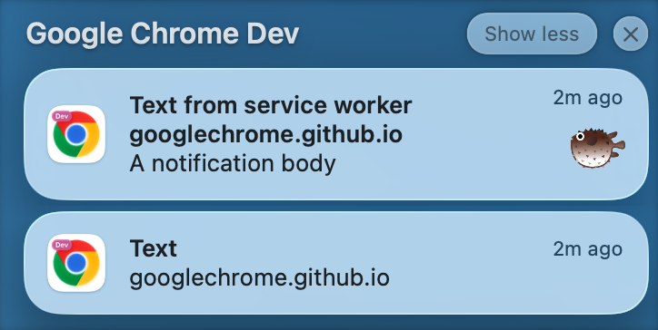משויך ל-Google Chrome עם הסמל של Chrome.