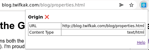 โปรแกรมตรวจสอบ SXG ที่แสดงเครื่องหมายกากบาท (❌) และประเภทเนื้อหา text/html