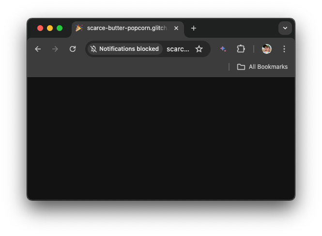 В браузере Chrome отображается
