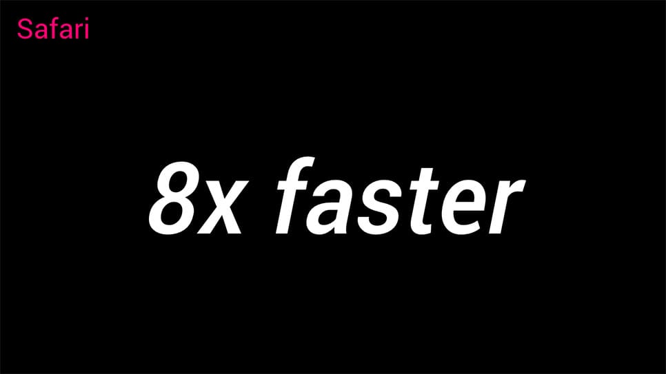 Polymer is now 8x faster in Safari